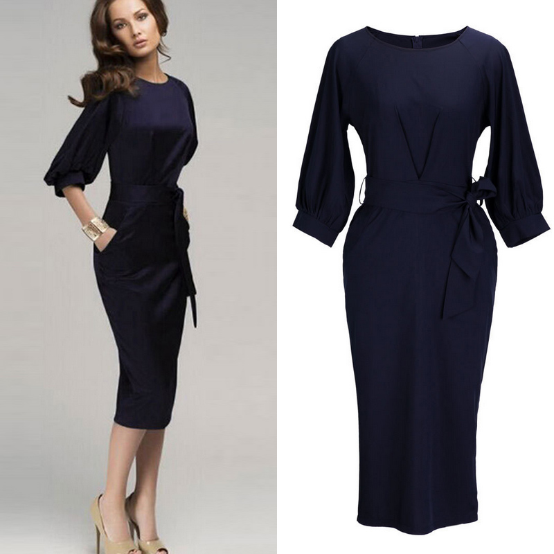 Sytiz-Elegant-Office-Bodycon-Dress-Bow-Bandage-Belted-Plus-Size-Long-Party-Dresses-Evening-Women-Lan-32749677523