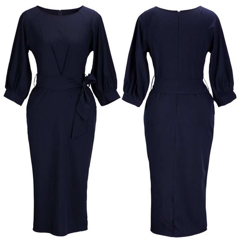 Sytiz-Elegant-Office-Bodycon-Dress-Bow-Bandage-Belted-Plus-Size-Long-Party-Dresses-Evening-Women-Lan-32749677523