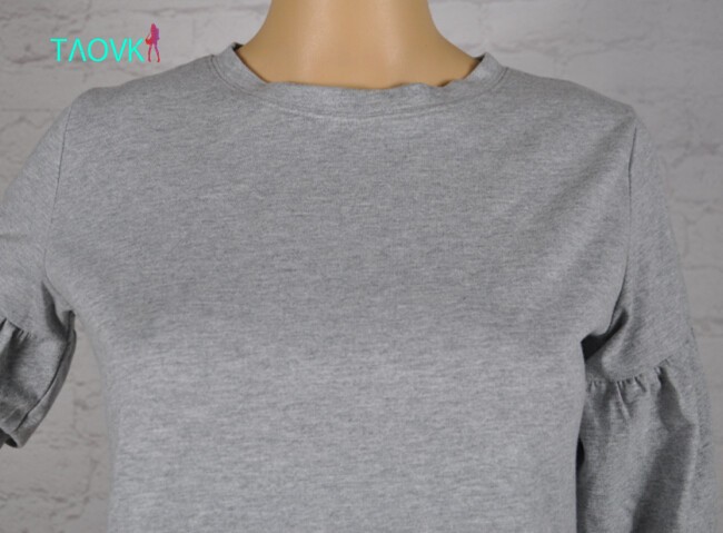 TAOVK-Russian-style-design-new-2016-women-Summer-Dresses-Cotton-Gray-Lantern-Sleeve-dress-Lotus-leaf-32729140098