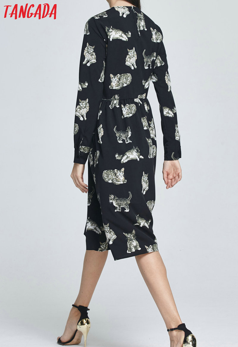 Tangada-Fashion-Black-Dress-Cats-Printed-2017-Midi-Dresses-Women-Clothes-Elegant-Vintage-Long-Sleeve-32781112375