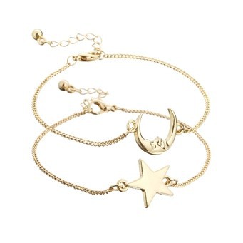 Timlee-B096-New-Moon-Face-and-Star-Alloy-bracelets-gift-for-friendjewelry-wholesale-1082013639