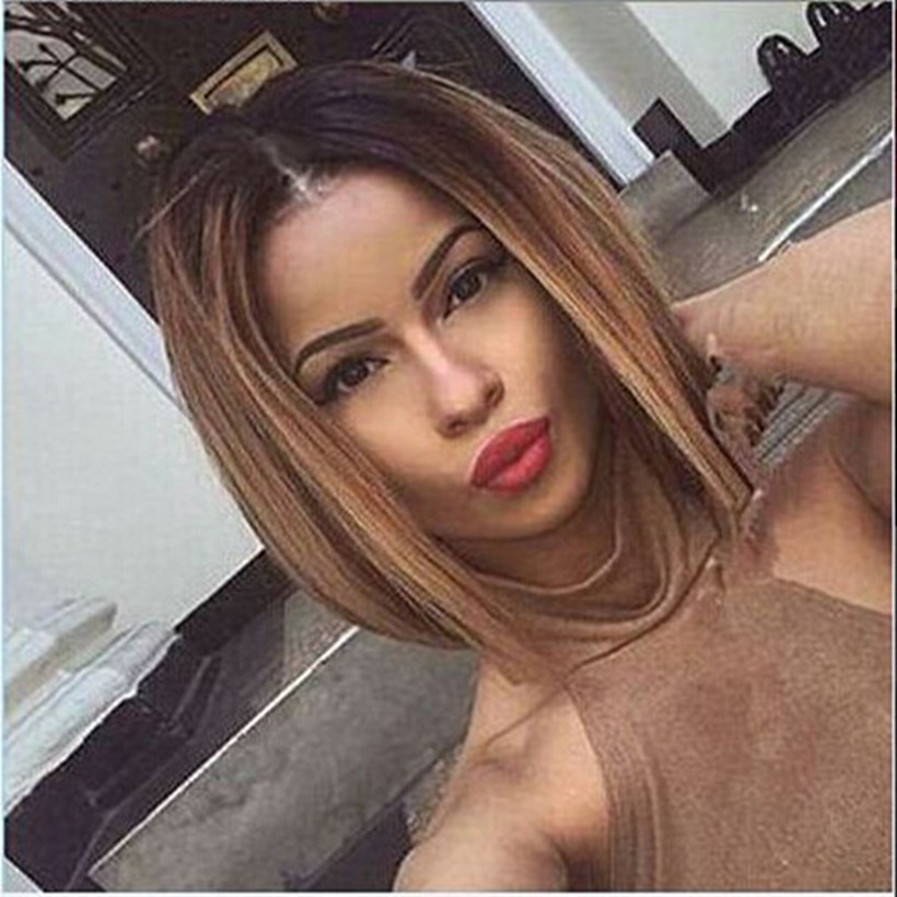 Two-colour-2016-Two-Tones-Ombre-Wig-Medium-Long-Straight-Synthetic-Hair-Wig-for-Black-Women-Perruque-32698598910