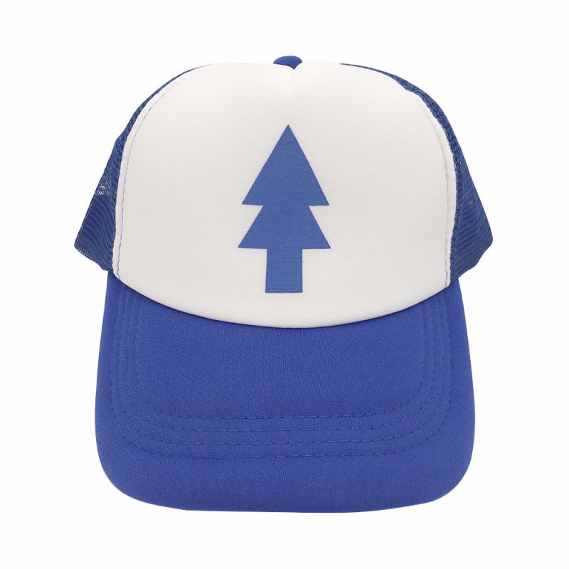 Unisex-Women-Men-Curved-Bill-BLUE-PINE-TREE-Dipper-Gravity-Falls-Cartoon-Mesh-Hat-Cap-Trucker-Baseba-32685593046