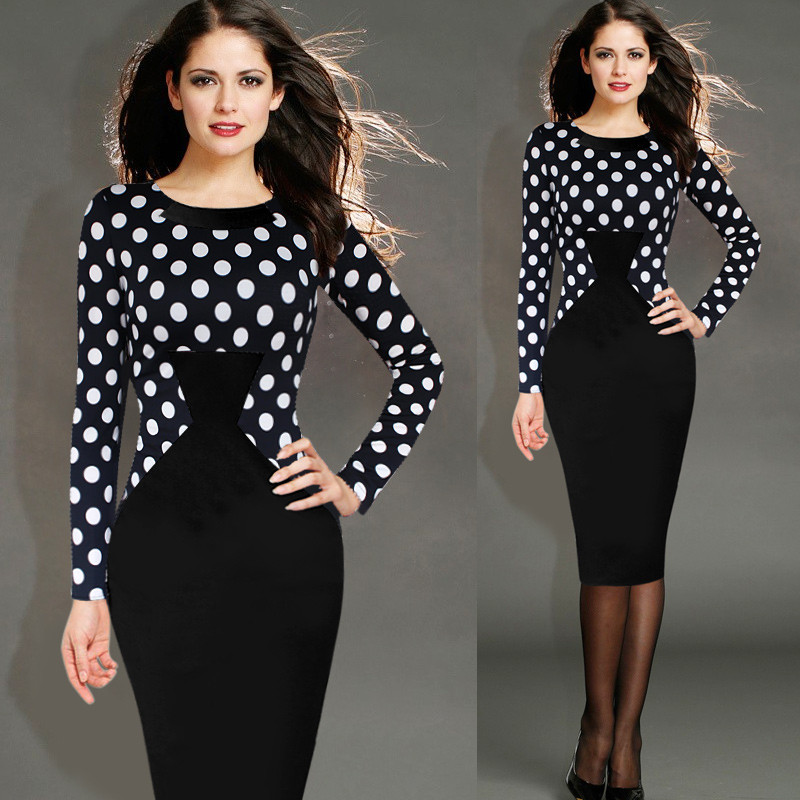 Vfemage-Womens-Elegant-Vintage-Houndstooth-Colorblock-Tunic-Wear-To-Work-Business-Casual-Party-Bodyc-32286212185