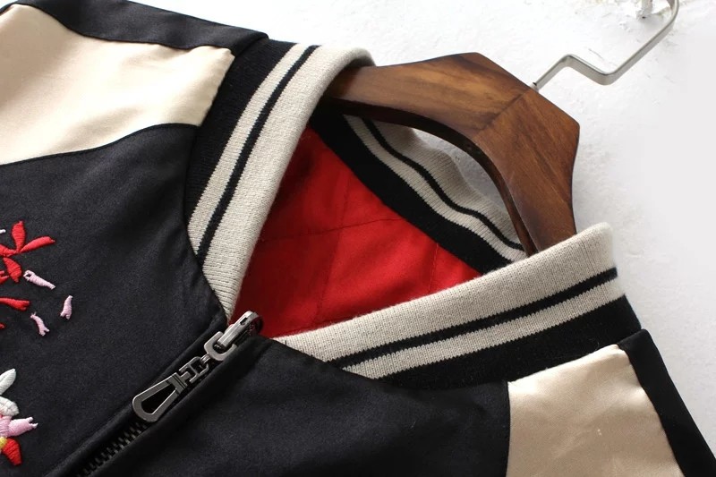 Vintage-Embroidery-Stars-Flower-Pattern-Reversible-Jacket-Coat-Women-Contrast-Sleeve-Bomber-Pilots-O-32670436886