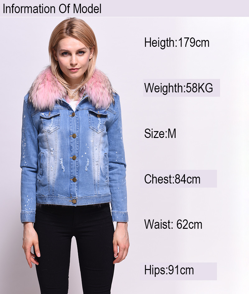 Winter-Jacket-Women-2017-Ladies-Real-Fox-fur-Lined--Denim-Jeans-Jackets-Winter-Pink-Fur-Lines-Free-S-32709641769