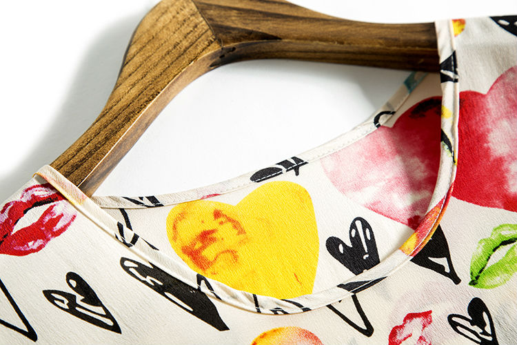 Women-Silk-dress-Luxury-100-Natural-silk-Sweet-Hearts-Print-dress-mulberry-silk-Half-sleeved-dress-2-32796601716