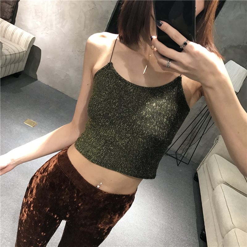 Women-Sparkle-Skinny-Strap-Brami-Bling-Bling-Camis-Sexy-Trop-Tops-32783837095