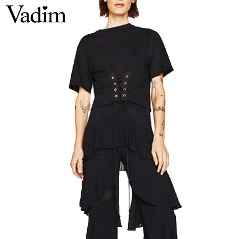 Women-sweet-lace-up-crop-top-T-shirt--short-sleeve-casual-O-neck-tees-ladies-fashion-streetwear-tops-32799257796