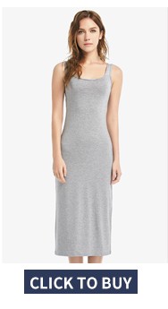 Womens-Casual-Summer-Dress-2018-Cotton-O-neck-Long-Dress-Sleeveless--Slim-Soild-Tank-A-Line-basic-sh-32614413780