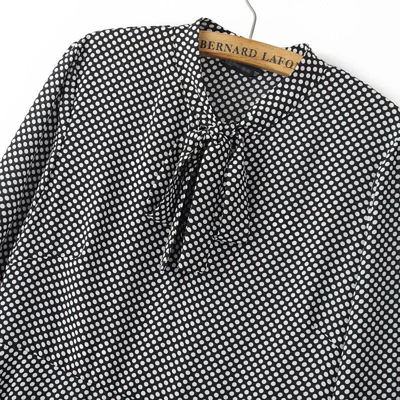 Work-Office-dress-Women-5XL-plus-size-Tops-Dot-Bow-Tie-Pattern-dresses-Women-Clothing-Autumn-Knee-Le-32776130326