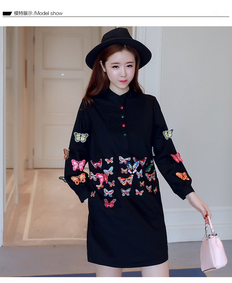 XXXL-4XL-5XL-Plus-Size-Women-Shirt-Dress-2017-Spring-Stand-Collar-Long-Sleeve-Butterfly-Embroidery-S-32797671938