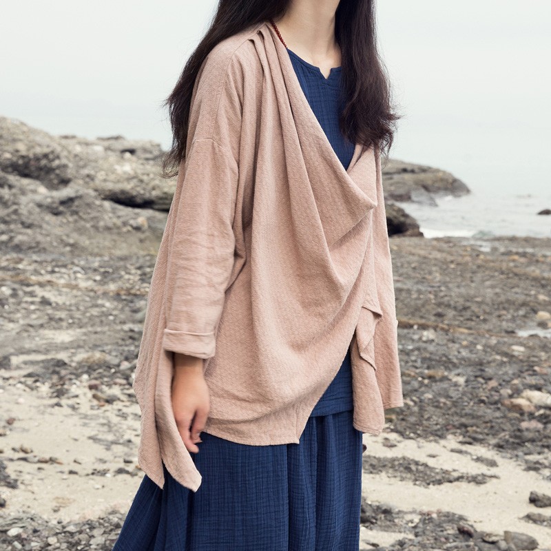 Xianran-Women-Linen-Coat-Irregular-Cotton-Linen-Outwear-High-Quality-Free-Shipping-32378222494