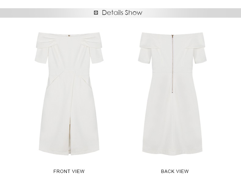 YIGELILA-61209-Latest-New-Fashion-White-Dress-Women-Sexy-Slash-Neck-Off-Shoulder-Short-Sleeve-Solid--32467028171