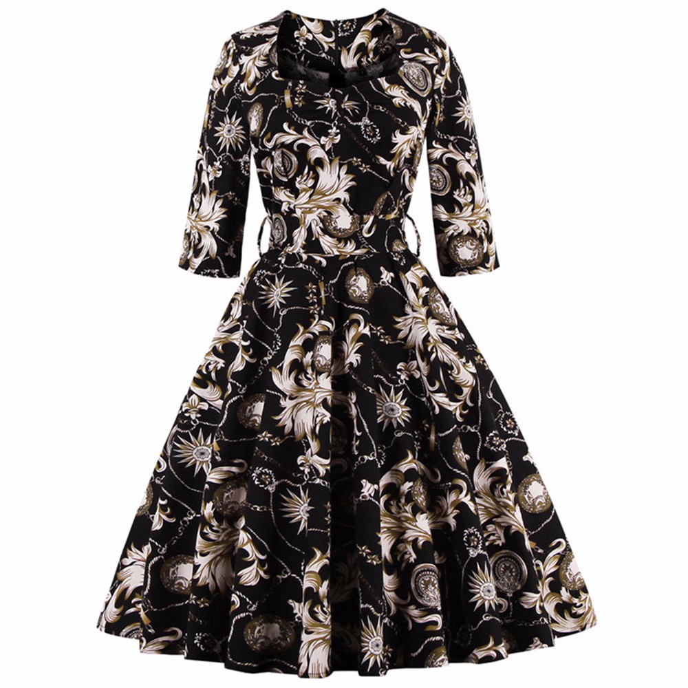 ZAFUL-Brand-New-Women-Floral-Vintage-Dress-Plus-Size-S4XL-Retro-Swing-Party-Feminino-Vestidos-A-Line-32773896630
