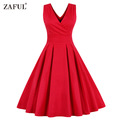 ZAFUL-Plus-Size-S4XL-Brand-New-Women-Sleeveless-High-Waist-Turn-Down-Collar-Vintage-Dress-Polka-Dot--32770420906