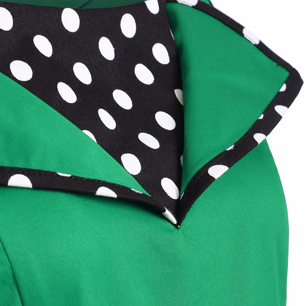 ZAFUL-Plus-Size-S4XL-Brand-New-Women-Sleeveless-High-Waist-Turn-Down-Collar-Vintage-Dress-Polka-Dot--32770420906