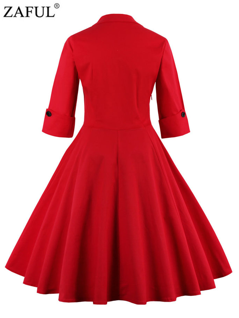 ZAFUL-UK-Women-plus-size-clothing-Audrey-hepburn-50s-Vintage-elegant-V-neck-robe-feminino-Ball-Gown--32772791290