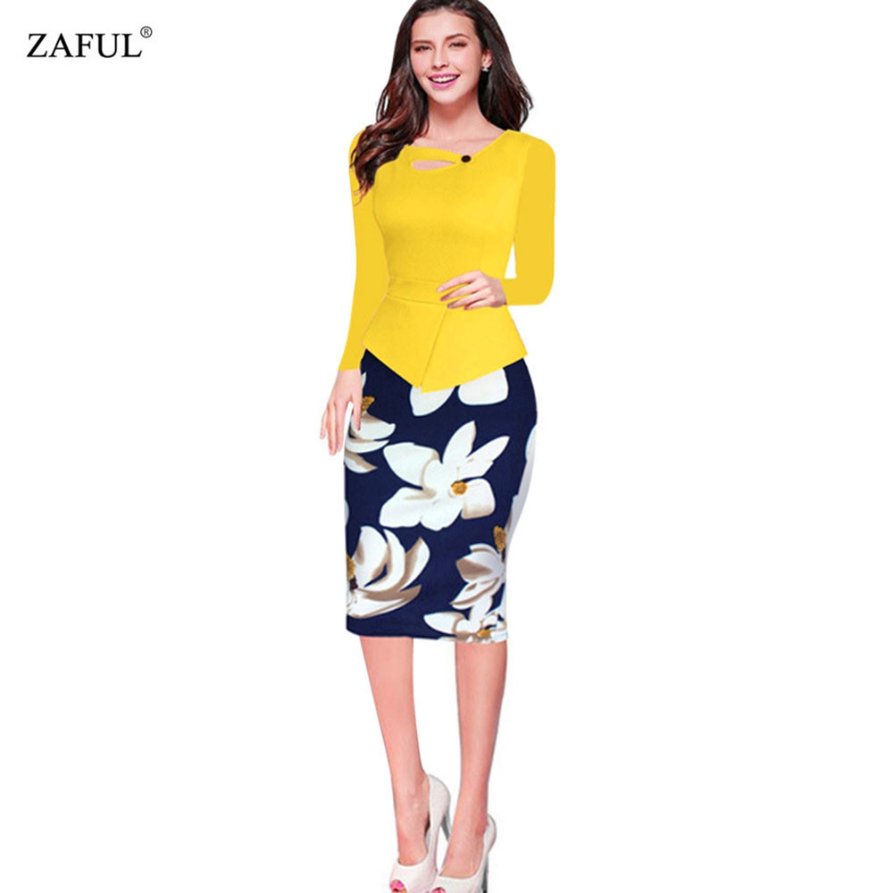 ZAFUL-Womens-2018-New-Print-Floral-Solid-Patchwork-Button-Casual-Work-Sleeveless-Bodycon-Summer-offi-32725709838