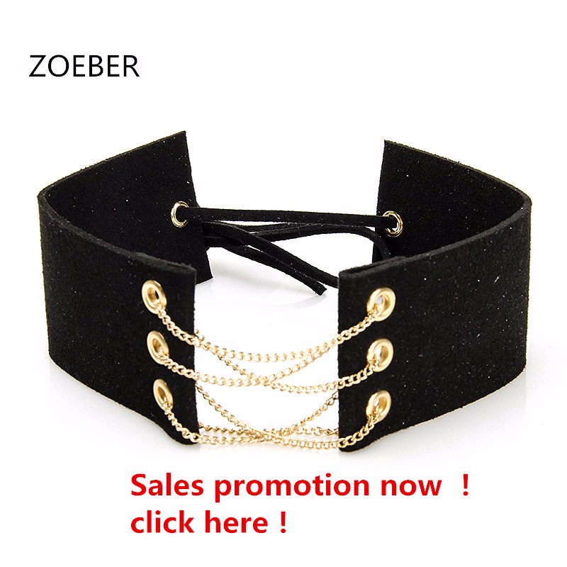 ZOEBER-Bowknot-Women-Black-leather-brown-Necklace-Velvet-Long--choker-Necklace-Tube-Suede-Accessorie-32721920917