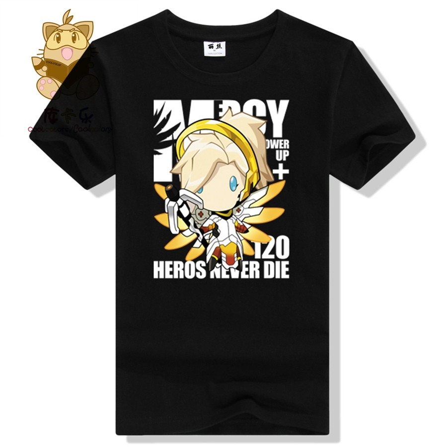 cartoon-game-character-OW-t-shirt-ow-fans-shirt-MERCY-t-shirt-heroes-never-die-high-quality-lovely-s-32777177153