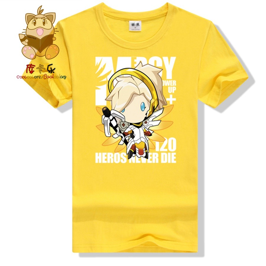 cartoon-game-character-OW-t-shirt-ow-fans-shirt-MERCY-t-shirt-heroes-never-die-high-quality-lovely-s-32777177153