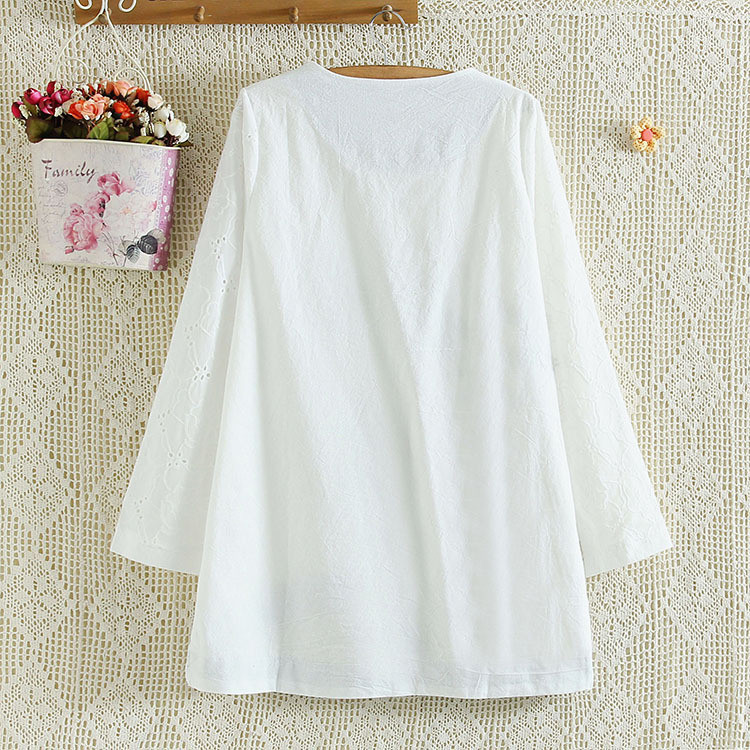 dower-me-spring-Casual-Women-t-shirts-Plus-Size-4XL-Woman-Clothes-Long-Sleeve-cotton-Tops-birdcage-e-32625673577