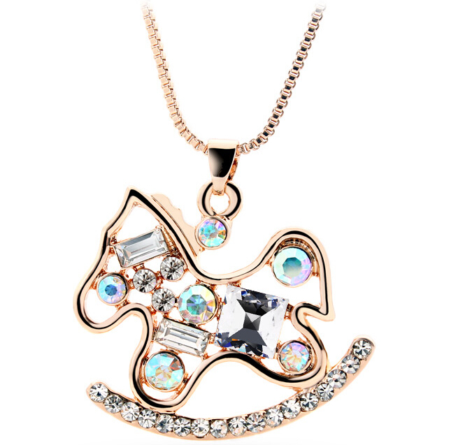 free-shipping-charm-women-accessories--Austrian-Crystal-lover-4-four-Leaf-Leaves-Clover-necklace-pen-32239815646