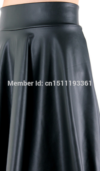 free-shipping-new-high-waist-faux-leather-skater-flare-skirt-mini-skirt-above-knee-solid-color-skirt-1845539931