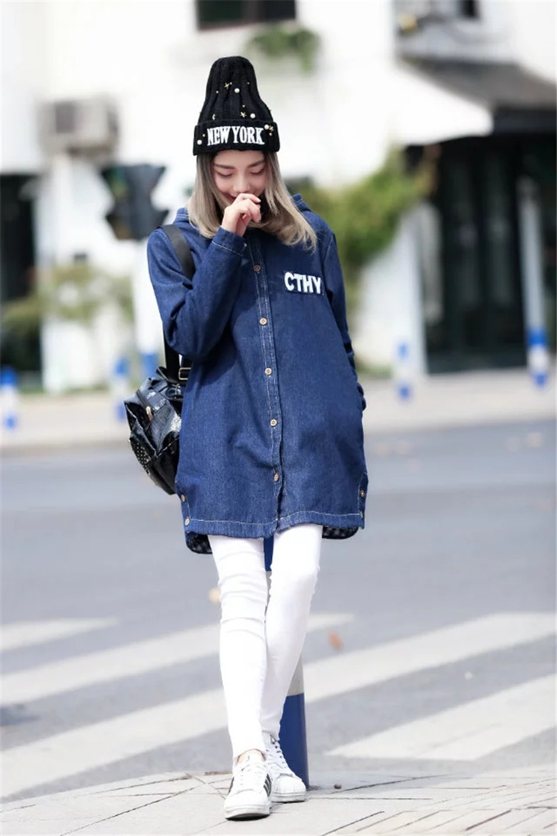 vestidos-2016-Fashion-Spring-Autumn-Women39s-Clothing-long-coat-Denim-Jacket-Long-Loose-Holes-Women--32736379694