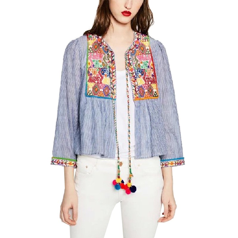 women-vintage-Boho-embroidery-jacket-vintage-loose-retro-pleated-coat-long-sleeve-color-fur-balls-ca-32667332652