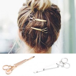 1 pair Women Lady Girls Scissors Shape Hair Clip Nice Hair Pin Hair Barrettes Decorations Hair Accessories 