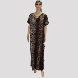 2017 Fashion african clothing plus size dress leopard print mama big dress maxi long dress sexy oversized femmes vistidos 
