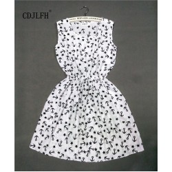 2017 HOT new 20 Styles Women casual Bohemian floral leopard sleeveless vest printed beach chiffon dress NZ17