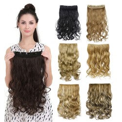 50 colors!!! Curly Clip In Hair Extension Women Natural  Synthetic Hairpiece Hair Style  Wavy Curl Clip On Hair Extensions 888