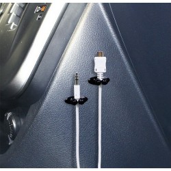 8Pcs Car Wire Cord Clip Drop Cable Holder Tidy Organizer Adhesive Clamp Line Fixer