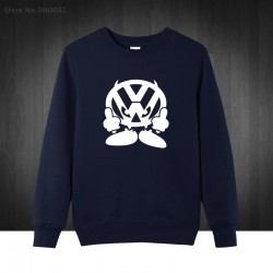 Autumn Winter Brand VW FACE Volkswagen Auto Printed Hoodies Graphic Tees Mens Sweatshirts Cotton O Neck Pullover