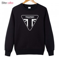 BITTER COFFEE 2017 Autumn and winter TRIUMPH  Hoodies  MOTORCYCLE Classic Tour Flag Hoodies & Sweatshirts Logo Plus Size