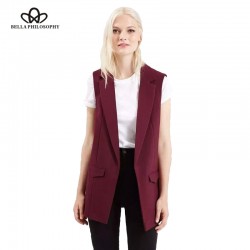 Bella Philosophy 2017 spring new fashion simple solid color no button short black white wine red yellow blazer jackets