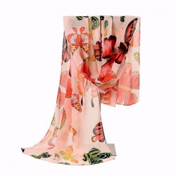 New Fashion Women Lady Winter Classic Butterfly Print Shawls Scarf Scarves Chiffon Soft Long Scarf Size160*45cm No.02132