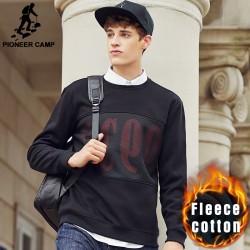 Pioneer Camp fleece hoodies men new autumn Winter fashion men brand clothing casual 100%cotton thicken male sweatshirt 699031