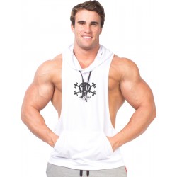 Sportswear Bodybuilding Stringer Sleeveless Skull Hoodies Men Hoodie Fitness Fashion Sweatshirt  Muscle Clothes