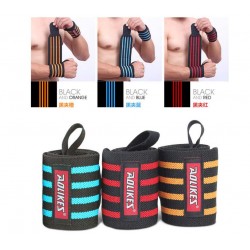 free shipping 2 pcs /lot Weight Lifting Wristband Sport Safety Wrist Support Gym Training Wrist Straps  Fitness Bandage Wraps